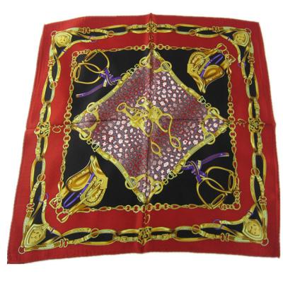 China Custom Digital Head Hair Scarf Women Silk Hijab Square Printing for sale