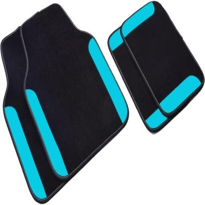 China Waterproof Universal Car Fit Mat Anti Slip Faux Leather Floor Anti-skidding Mat For 4 SUV Vans Sedans Trucks Automotive Set for sale