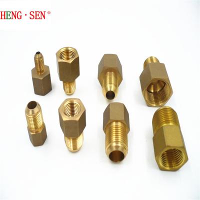 China Internal Brass Fitting To External Spindle Unions Brass Compression Spindle Unions Reduction for sale