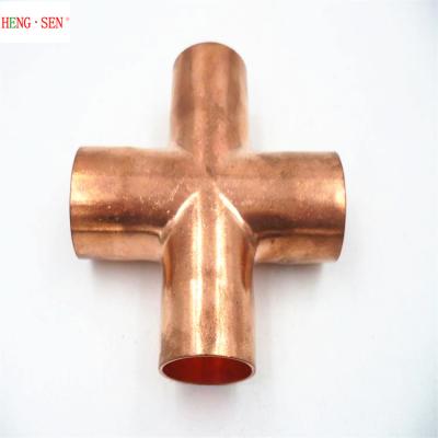 China Refrigeration Tools Copper Cross 22mm Pipe Fittings Reduction for sale