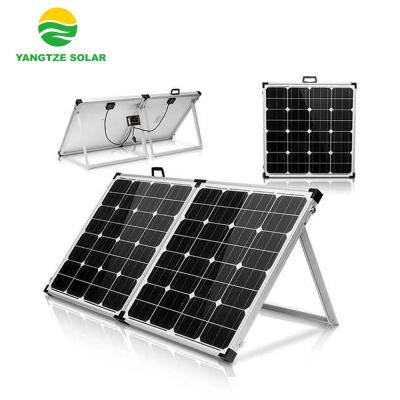 China 18V 100W Folding Solar Panel 12V Battery Charger for 80W Camping 120W 140W 160W 200W 250W 156.75mmx156.75mm for sale