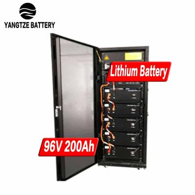 China UPS Yangtze Kiang 15+ Years Life Span 96V Lithium Battery 100ah 200ah LiFePO4 Battery Pack With 200A BMS for sale