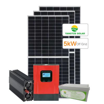 China Yangtze Kiang Home Free Shipping 5kw Off Grid Solar System For Home Solar System for sale