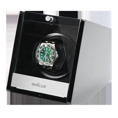 China Driklux Logo Wood Black High Gloss Custom Made Simple Luxury Automatic Watch Winder Box Handmade Watch Case for sale