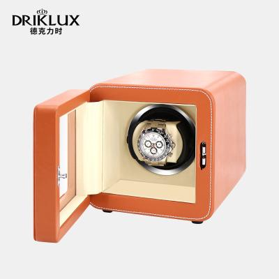 China Driklux new 1 simple watch winder box watch case wooden leather luxury handmade custom logo for sale