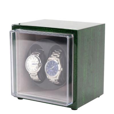 China Driklux New Luxury Logo Handmade Custom Watch Wooden 2 Double Case Boxes Cubic Watch Winder Wholesale for sale