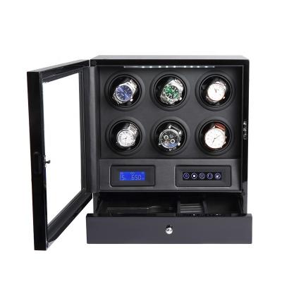 China DRIKLUX Handmade Uhrenbeweger Luxury High Quality 6 Slots LCD Display Control Automatic Watch Winder for sale