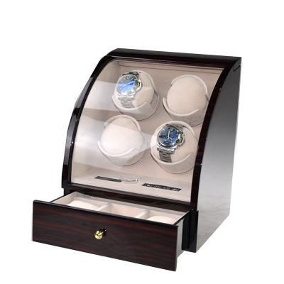 China Wholesale Handmade Driklux Japan LCD Motor 4 Watch Winder Customized Wooden Automatic Motor Watch Winder Rotating Box for sale