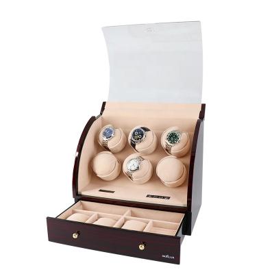 China DRIKLUX 6 Motors Handmade Luxury Automatic Watch Winder Display Box Case Storage for sale