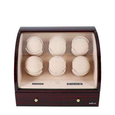 China DRIKLUX 6 Motors Handmade Luxury Automatic Watch Winder Display Box Case Storage for sale