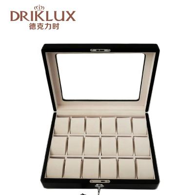 China DRIKLUX Handmade Wholesale Branded Logo Leather Watch Box Custom Packaging Premium for sale