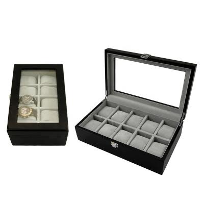 China DRIKLUX Handmade Delicate 10 Slots Watch Box With Velvet Pillow WatchBox Organizer for sale