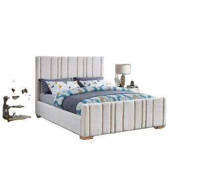 China Factory Professional Upright Storage Good Price Upholstered Queen Bed Velvet Or Canvas for sale