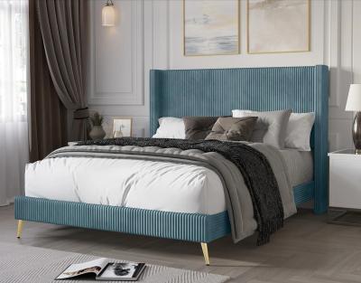 China High Quality Wholesale Storage Cheap Modern Velvet Bed Frame Upholstered Furniture for sale