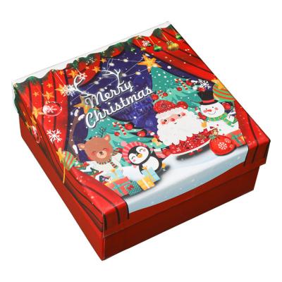 China Recycled Materials Paper Packaging Gift Boxes Free Sample Luxury Christmas Eve Christmas Candy For Kids Totes Packaging Boxes Cardboard Printed CB-01 for sale