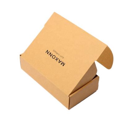 China China Supplier Recyclable Brown Craft Custom Logo Paper Corrugated Postal Shipping Box Package for sale