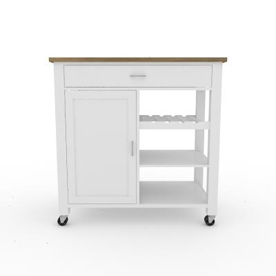 China Modern sideboard design.storage and kitchen trolley style kitchen island car with drawer sideboard with wheels for sale