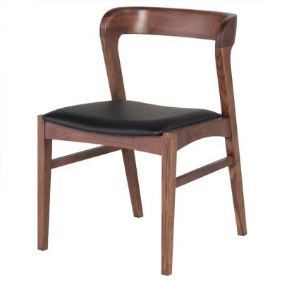 China Cooling Popular Nordic Restaurant FurnitureFabric Upholstered Arm Dining Chair Wood Armless Chair for sale