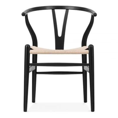 China Cooling Modern Cheap OEM Colors Rattan Living Room Furniture Chair Solid Wood Wishbone Chair For Dining Room for sale