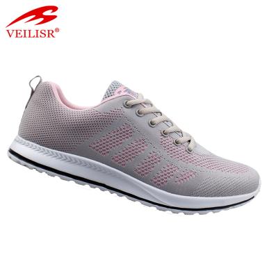 China Fashion\New Design Comfortable\Durable\Breathable Fashion Knit Fabric Sneakers Ladies Sport Shoes for sale