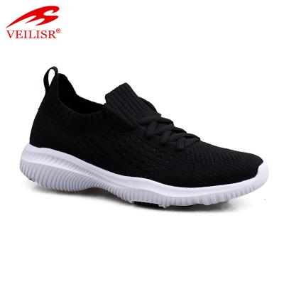 China 2020 Deodorization Zapatillas China Factory Wholesale Knit Fabric Fashion Sneakers Women Sports Casual Shoes for sale