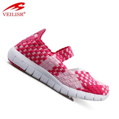 China Fashion\Comfortable\Durable\Ladies Fashion Breathable Slip On Woven Sneakers Women Casual Sport Shoes for sale