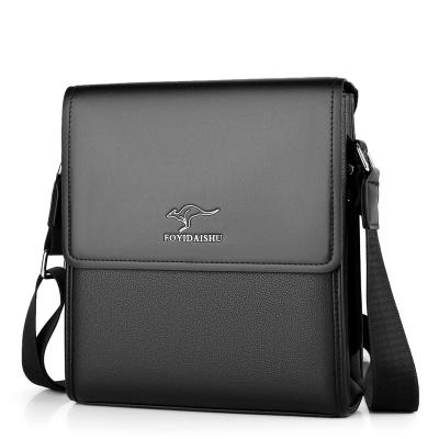 China Wholesale Custom PU Leather Business Vintage Men Shoulder Bag Daily Carry Single Cross - Body Messenger Bag for sale