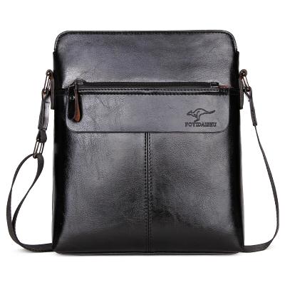 China Vintage Shoulder Sling Satchel Casual Daily Carry Bag Men Waterproof PU Leather Cross - Body Messenger Bag Men for sale