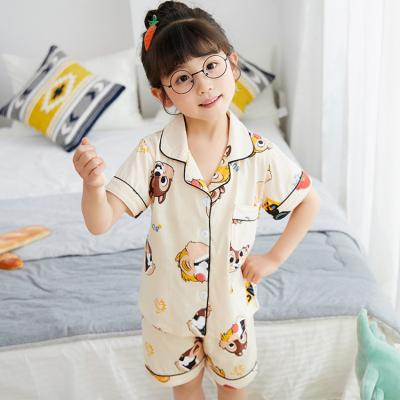 China Breathable Cotton Femme Sleep Wear Cotton Kids Shortsleeve Pajamas Kids Pajamas Pijamas Para Mujer Child Pajamas Clothes Shorts Pajama Set for sale