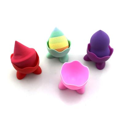 China Silicone Makeup Beauty Blender Sponge Holder Powder Blast Container for sale