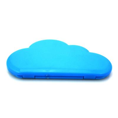 China Custom Blue Plastic Cloud-Shape Pocket Mirror Double Side Compact Mirror for sale