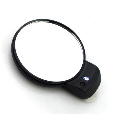 China Custom Double Side Round Suction Plastic Cup Mirror Shaving Mirror With Suction Cups for sale