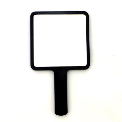 China Custom Hand Mirror Square Black Mirror With Handle for sale