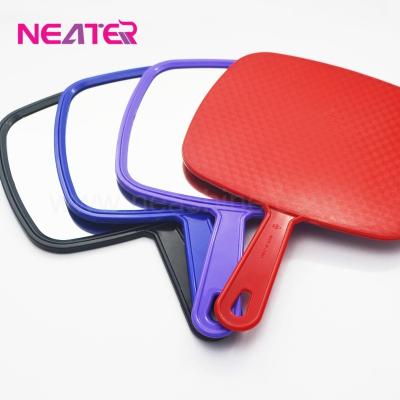 China Wholesale Large Size Square Plastic Handle Mirror Makeup Hand Held Mirror for sale