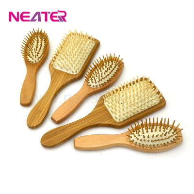 China Custom detangling cushion hair care palette bamboo hair brush with high quality for sale