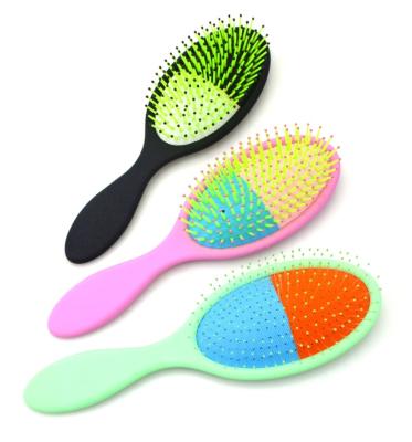 China Compact 2 Color High Quality Round Plastic Massage Hair Brush for sale