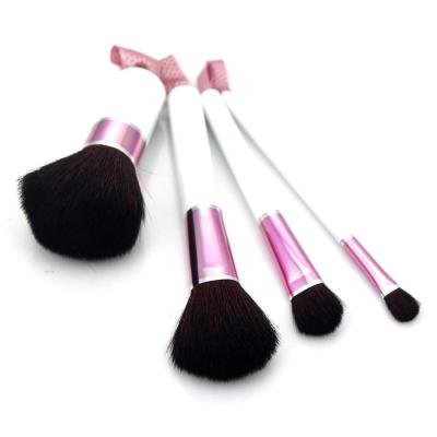 China Smudge Brush 4PCS Premium White Pink White Makeup Brush Set for sale