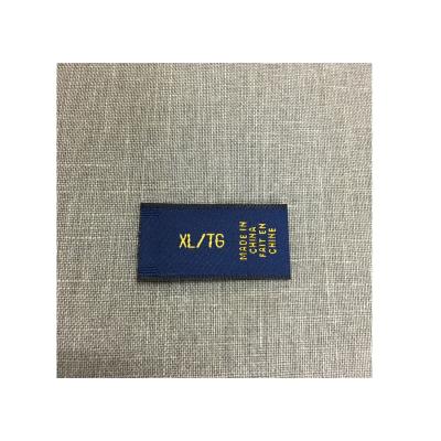 China Factory Custom Printed Garment Waist Label Heat Transfer Care Label Washable Iron On Neck Label Clothes Woven Label for sale