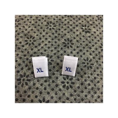 China Wholesale Price Washable Custom Woven Size Label OEKO-TEX Printed Cotton Woven Key Labels On Clothing And Pants Garments Accessories for sale