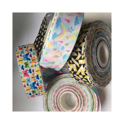 China Hot Sale Fashion Jacquard Washable Full Color Sublimation Printed Polyester Webbing For Bag Shirt Webbing Uniform Belt Printed Ribbon for sale