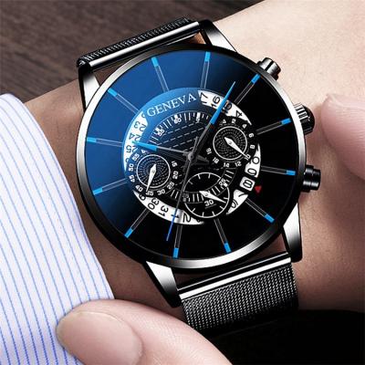 China Fashionable Men's Watch Calendar Quartz Wristwatch Man Sports Watch Clock Geneva Clock for sale