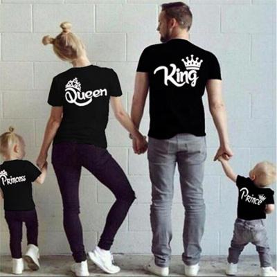 China Family Matching Clothes QUICK DRY Shirts Family Matching Father Daughter Son Clothes King Queen T-shirt for sale