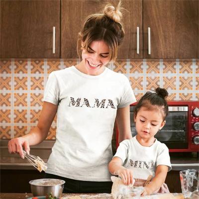 China Fashion QUICK DRY family clothes matching outfits look mommy and me clothing Girl family T-shirt for sale