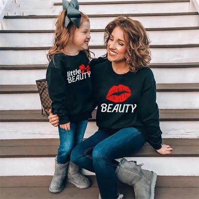 China QUICK DRY Family Autumn Sweaters Mommy and Me Matching Outfits Mother Daughter Girls Shirt Kid Clothes Long Sleeve for sale