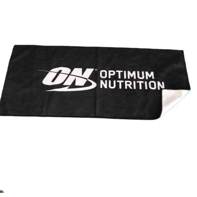 China YinYang Child Safe Custom High Quality Double Sublimation Printing Cotton Polyester Beach Towels With Logo for sale