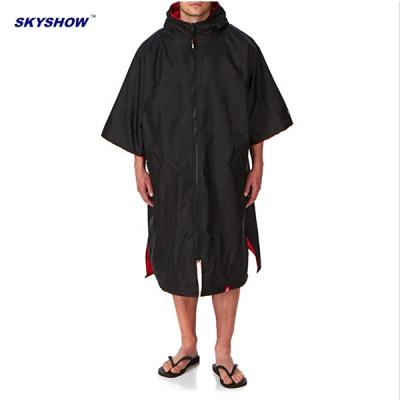 China Viable Recycle Fabric Repve Waterproof Outdoor Surfing Quick Dry Changing Robe Long Robe Poncho Coat Surf for sale