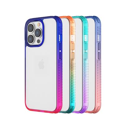 China Candy Gradient Double Two Color Waterproof Shockproof Phone Case Cover For iPhone 14 13 12/11/12 Pro Max for sale