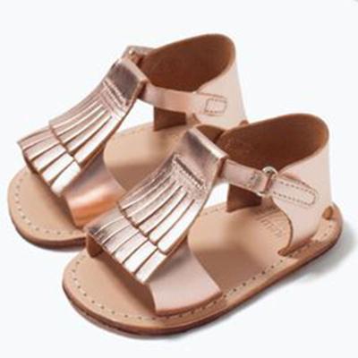 China High Quality Princess Anti-slippery Tassels Baby Sandals Summer Shoes For Girl Children for sale