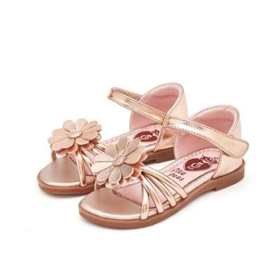 China Lovely Round Big Kids School Sandals Summer Kids Close Toe Beach Sandals For Girls for sale