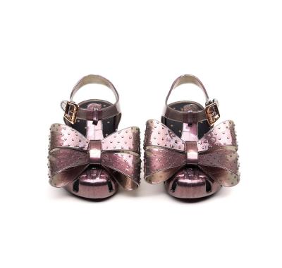 China Factory Direct Sale Anti-slippery Summer PVC Outdoor Baby Shoes Big Bow Girl Injection Sandals for sale